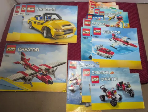 Lego Creator Instruction Booklet Lot Of 15 Booklet Only for 9 Sets
