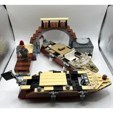 LEGO Indiana Jones Venice Canal Chase 7197 Boats Bridge Kazim & Professor Figs