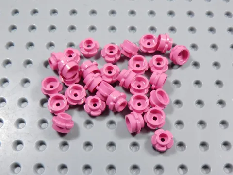 LEGO Lot of 30 Dark Pink 1x1 Flower Plants Minifig BN