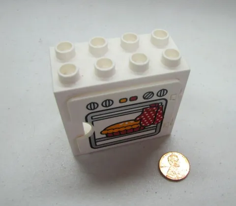 Lego Duplo WHITE KITCHEN OVEN Baking Pie Home Store Restaurant Dollhouse Baker
