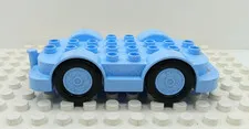 Lego Duplo Item Truck/Bus/Van Base 2x8 w/ fenders lt. blue w/ lt blue wheels