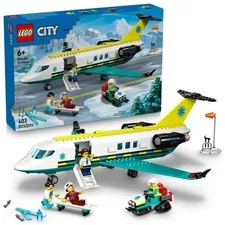 LEGO City Emergency Air Ambulance Airplane Building Toy for Kids - Multicolor