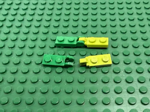 LEGO Hinge Plate 1x2 Locking 1 & 2 Fingers End Lime & Green 6337 #44301a 44302