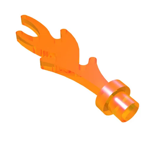3x LEGO® Part 6126b - Wave Rounded Straight with Bar End (Castle Dragon Flame