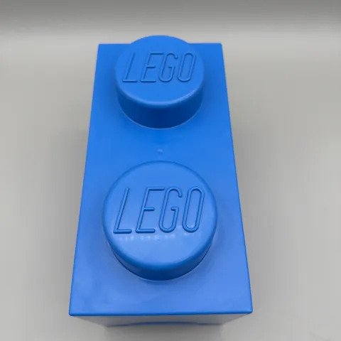 LEGO 2 Stud Storage Brick Container Stackable 10x5x6  Blue