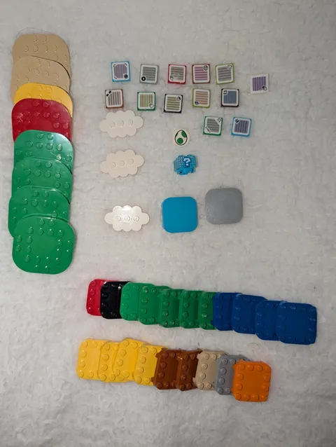 Super Mario Bros LEGO Plates Platforms Scanners Clouds Mixed Parts And Pieces