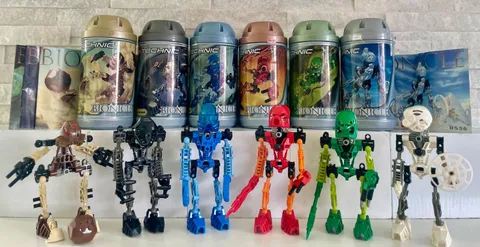Bionicle Toa Mata: 8531 , 8532 , 8533 , 8534 ,8536 Canisters & Manuals