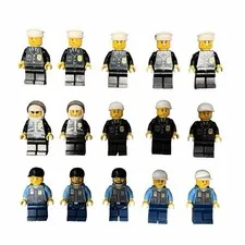 Lot Of 15 LEGO City Police Officer Minifigures | DM For Specific Items
