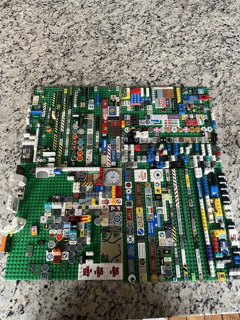 Lego Sticker And Decal Lot Of Hundreds Of Parts And 4 Baseplates Rare Vintage