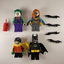 LEGO DC BATMAN BATGIRL JOKER ROBIN 4 MINIFIG LOOSE FIGURE LOT 76272 76122 76159