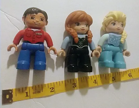LEGO Duplo Minifigures Lot of 3 Disney - Frozen - Anna, Elsa & Boy Replacement