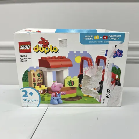 LEGO DUPLO Peppa Pig 10468 Tractor and Market 18 Pieces NEW Sealed Damaged Box