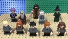 LEGO Harry Potter Minifigures Lot. Nearly Headless Nick, Hagrid, Dumbledore, Ron