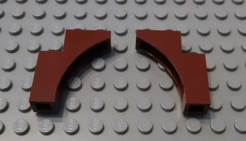 LEGO Lot of 2 Reddish Brown 1x3x3 Arch Brick Pieces