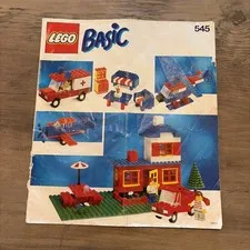 LEGO Instruction For 1990 set #545 In okay Condition for year