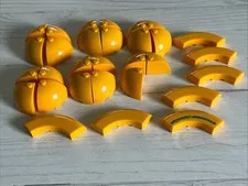 LEGO BRIGHT LIGHT ORANGE LOT 30 PCS CURVE ROUND DOME QUARTER VARIETY