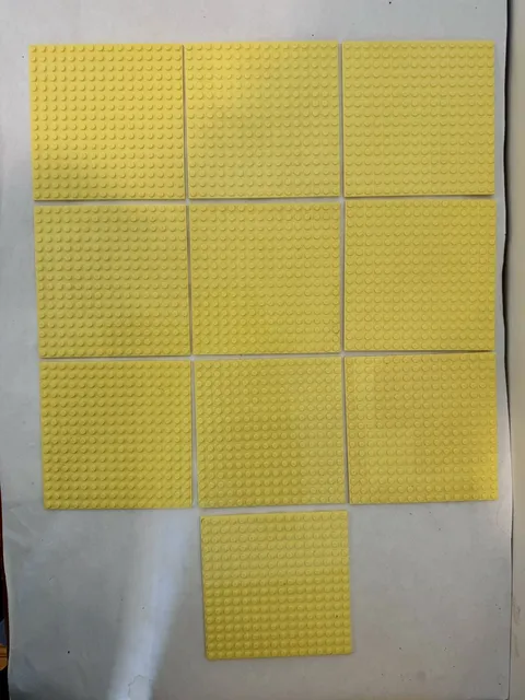 (10) LEGO 16x16 Baseplate Lot-YELLOW- #91405 Plate-Friends, Disney Princess