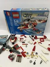 Lego City Rescue Helicopter Set 7903  w/ Instructions, Box Near Complete