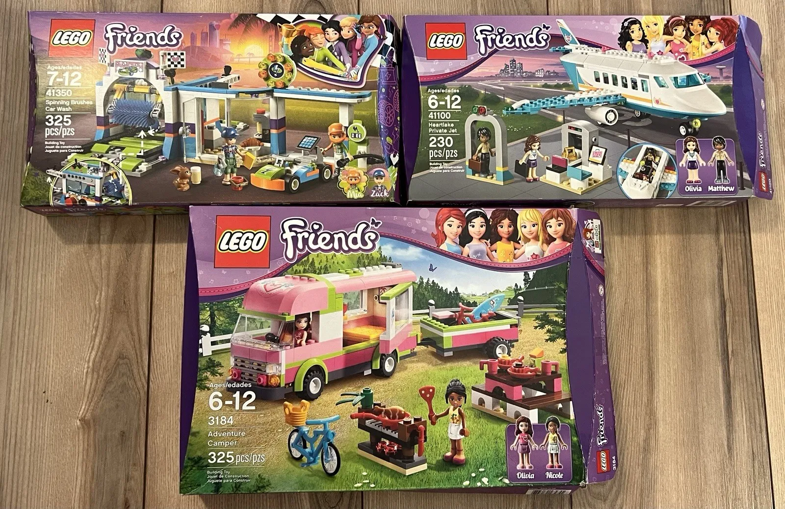 Lot Of 3 LEGO Friends Sets 41350 41100 3184 100% Complete Retired Heartlake City
