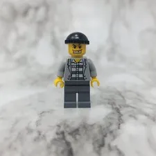 Lego Police Jail Prisoner Jacket over Prison Stripes Minifigure City 7287