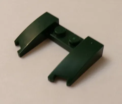 Lego x1 Bark Green 3x4x2/3 Curved Wedge, With Cut Out, 31584, 11291 (028-301)