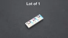 Lego 1x3 Tile with Friends Photo Booth Pattern White Lot of 1