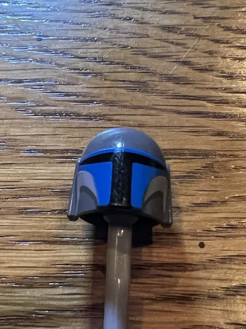 LEGO 87610pb02 Star Wars Mandalorian Blue White Gray Helmet Death Watch Warrior