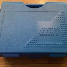 1997 Lego Storage Container Case Blue Travel Carry Box Plastic Vintage Bin