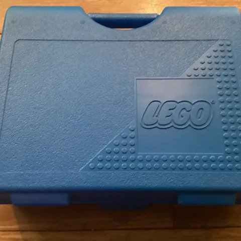 1997 Lego Storage Container Case Blue Travel Carry Box Plastic Vintage Bin