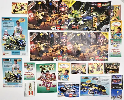 Vintage LEGO Club Catalog Insert Lot Castle Space Pirates Pamphlets Brochures