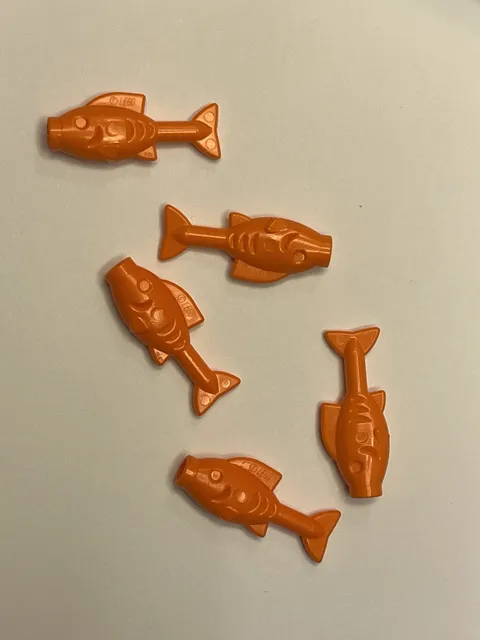 Lego Orange Fish (5 Qty)
