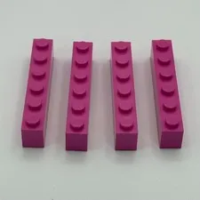 LEGO 1x6 Brick Part 3009 - (4pcs) Dark Pink
