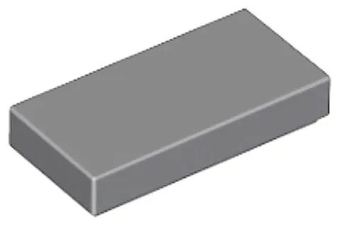 LEGO 1x2 Tile Dark Bluish Gray x20 - part 3069