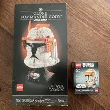 LEGO Star Wars: Clone Commander Cody Helmet (75350) with BRICK HEADZ (40675) 