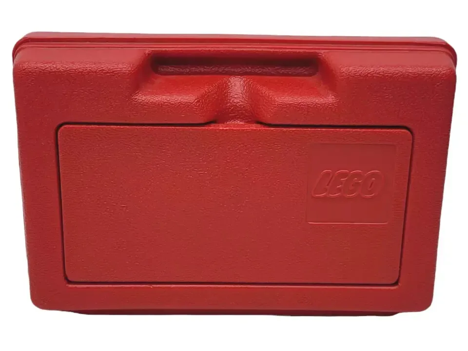 Lego Vintage 1980's Plastic Red Storage Box Case w/ Handle 11" x 7.5" x 3.5"