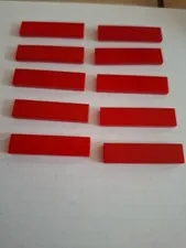 No 352 10x Lego Tile 1x4 2431 Red