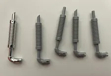 LEGO VEHICLE EXHAUST PIPE Technic Pin LIGHT GRAY CHROME SILVER (5 pieces) 71137b