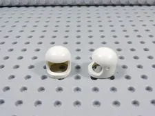 LEGO Lot of 2 White Space Helmets Minifig BJ
