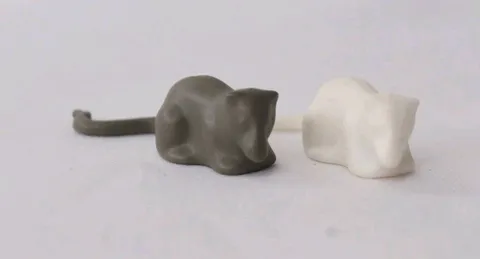 LEGO Minifigure Rats Lot of 2 Gray White Long Tail Harry Potter Pointed Nose 