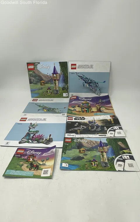 Set Of 7 Pieces Assorted Lego Multicolor Booklet Mixed Instruction Manuals