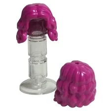 LEGO Friends Mini Doll Hair Female Mid-Length Wavy Center Part Magenta Genuine