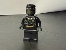 LEGO Erik Killmonger (Golden Jaguar) sh0477 Marvel Minifigure Minifig h474