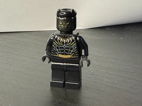LEGO Erik Killmonger (Golden Jaguar) sh0477 Marvel Minifigure Minifig h474