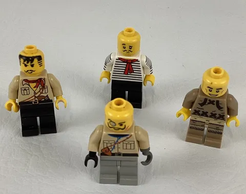 Lego Adventurers Johnny Thunder Lord Sam Sinister Fisherman Minifigure Lot Parts