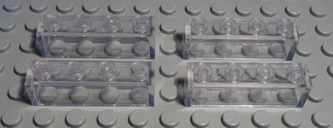 Lego Brick 1x4 Transparent Glass 4 Pieces