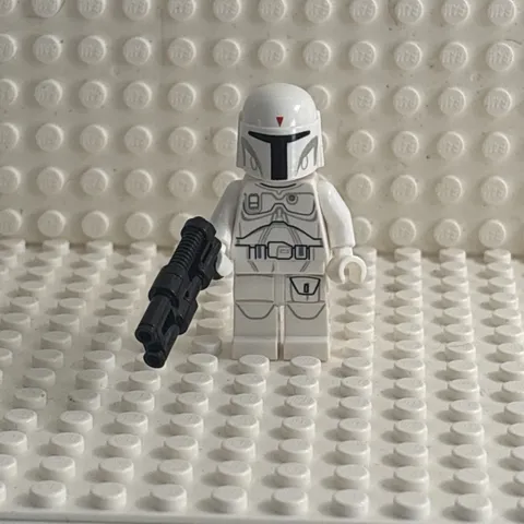 LEGO Star Wars Boba Fett White Prototype Minifigure w/ Helmet Jetpack