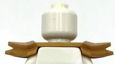 Lego New Pearl Gold Minifigure Armor Shoulder Pads Wide w/ Double Flaps Part
