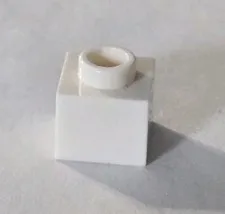 LEGO Parts - White Brick, Modified 1 x 1 x 2/3 with Open Stud - No 86996