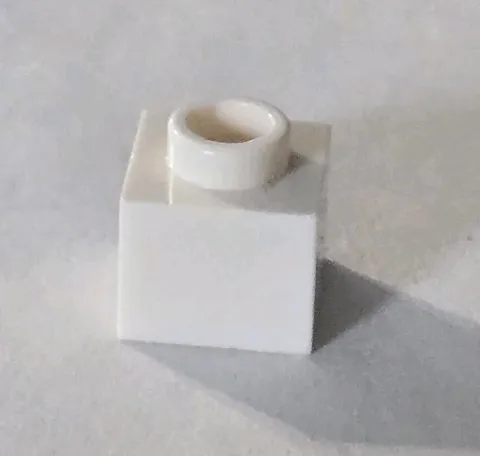 LEGO Parts - White Brick, Modified 1 x 1 x 2/3 with Open Stud - No 86996