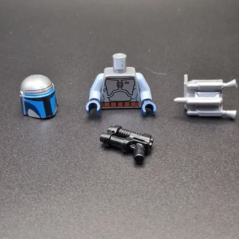 LEGO Star Wars Jango Fett Minifigure Parts Lot Helmet Torso Jetpack Gun READ